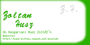 zoltan husz business card